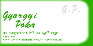 gyorgyi poka business card